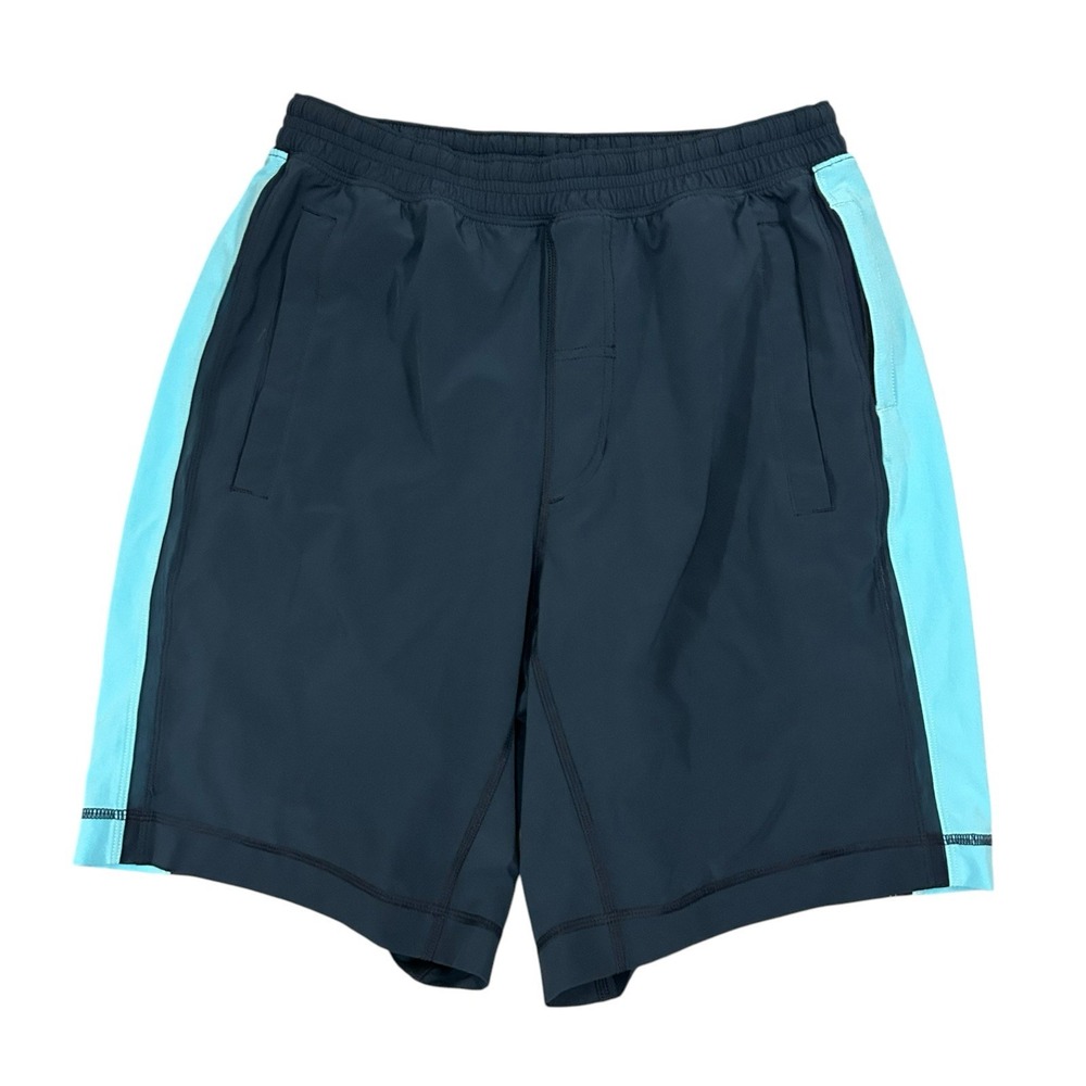 Lululemon Pace Breaker Lined Shorts‎ Men's Medium 9" Inseam Blue Colorblock Run